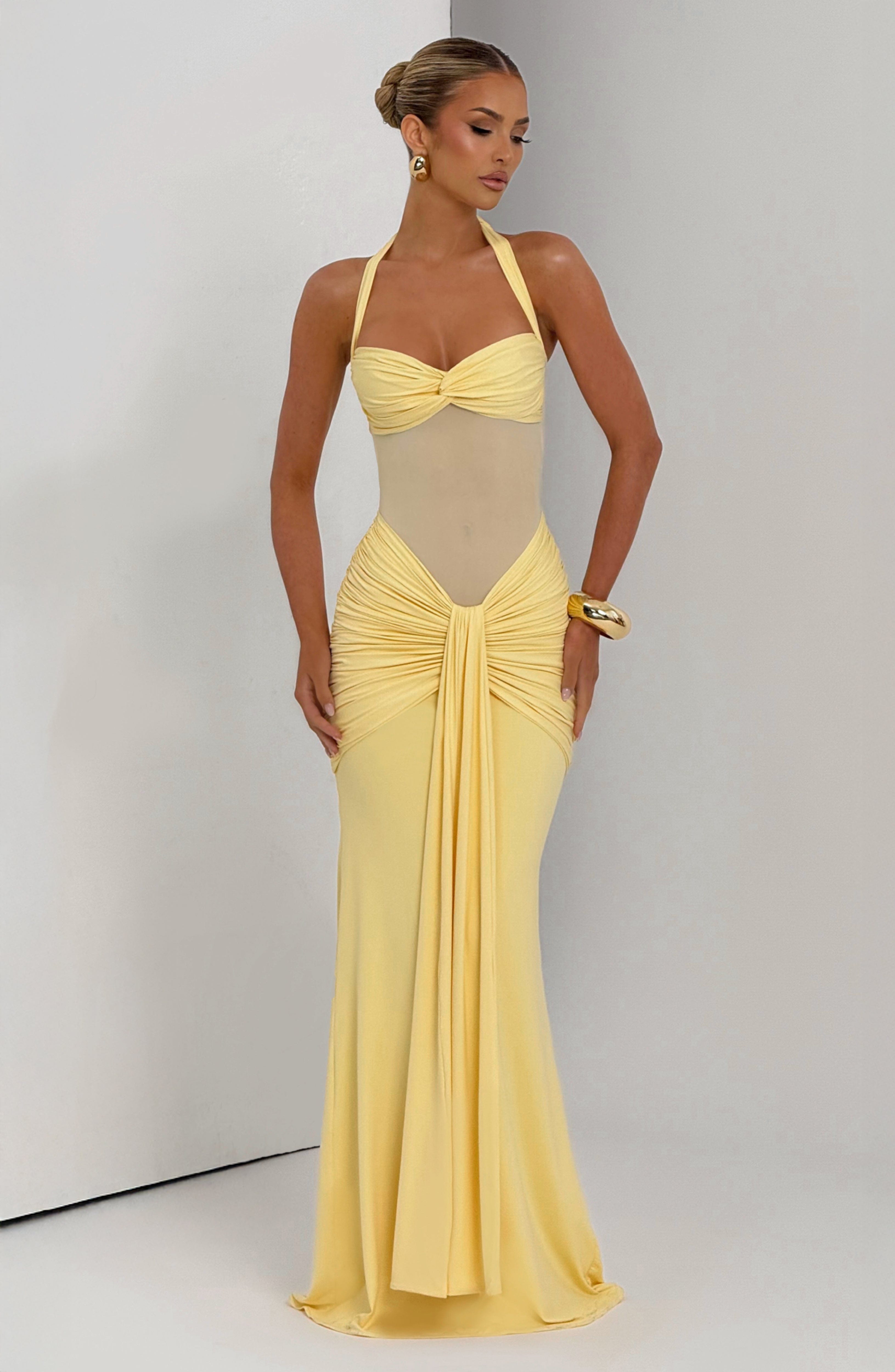 Vixen Maxi Dress - Lemon