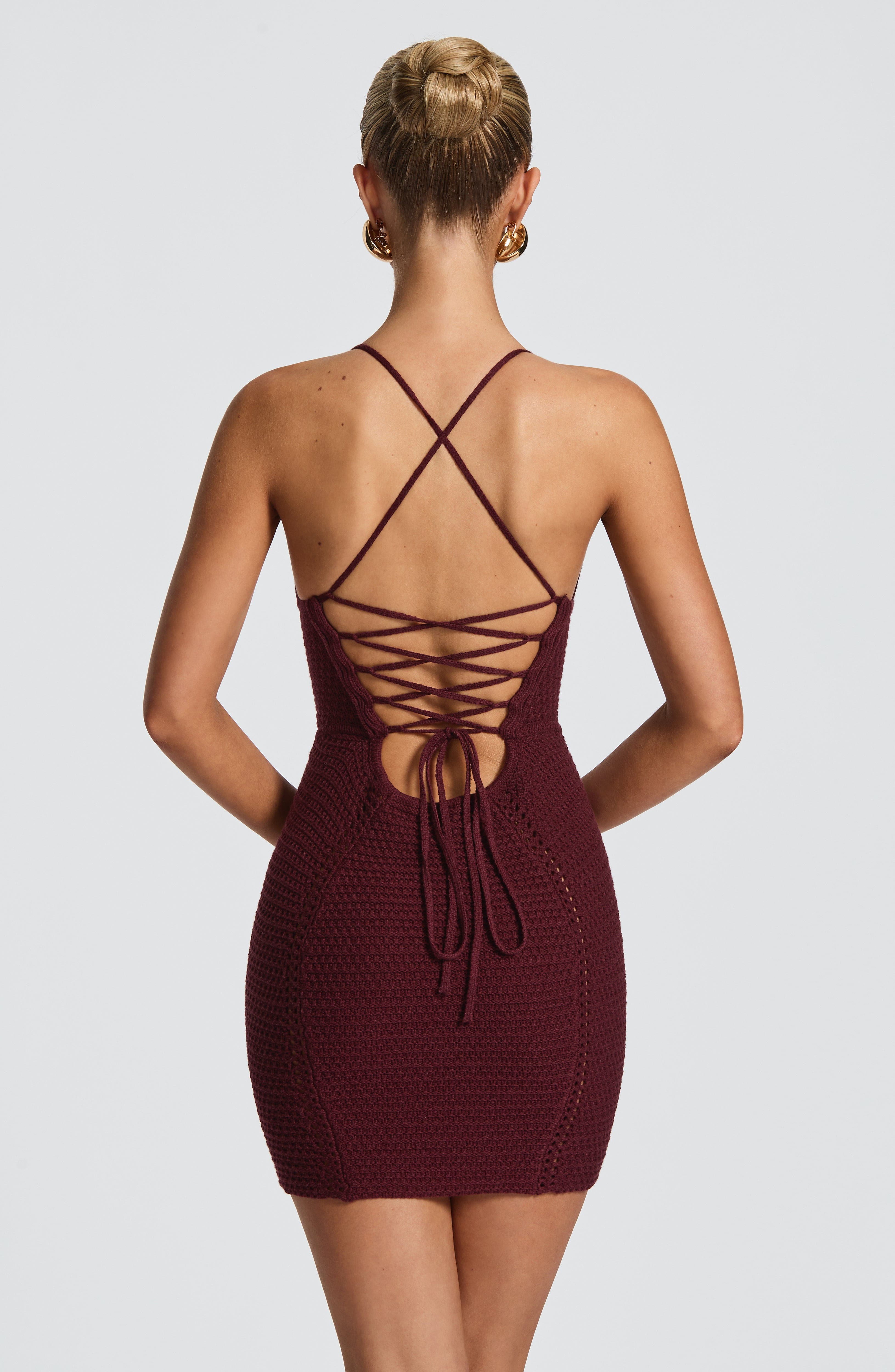 Xanthe Mini Dress - Cherry Lacquer